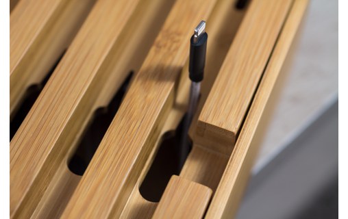 Novodio Ze Box Bamboo - Station de charge 6 ports USB pour iPhone / iPad
