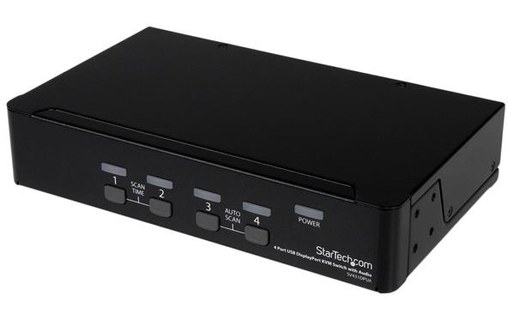 StarTech.com Commutateur KVM DisplayPort USB 4 ports avec audio