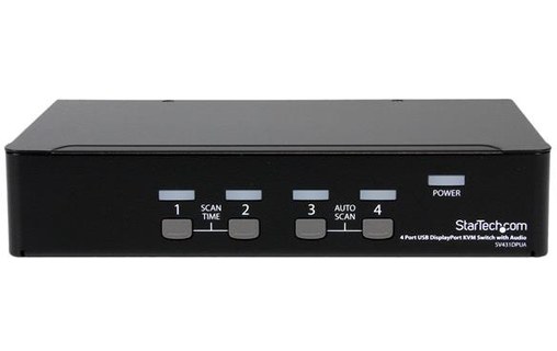 StarTech.com Commutateur KVM DisplayPort USB 4 ports avec audio