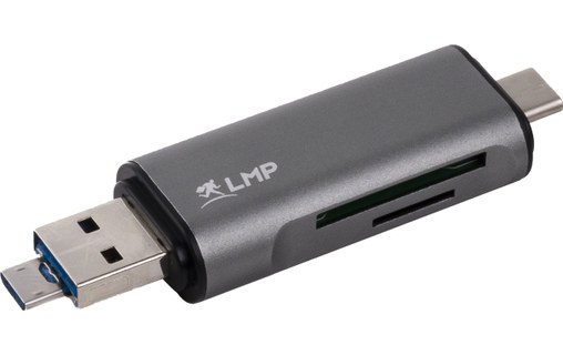 LMP Lecteur de cartes SD/microSD USB-C, USB-A et micro-USB