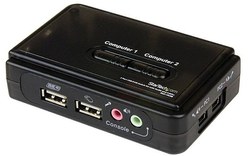 StarTech.com Kit commutateur KVM USB VGA à 2 ports avec audio et câbles - Switch