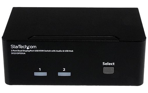 StarTech.com Commutateur KVM 2 Ports DisplayPort, USB et Audio - Switch KVM - 25
