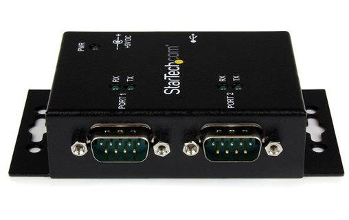 StarTech.com Hub adaptateur industriel USB vers série 2 ports à fixation murale