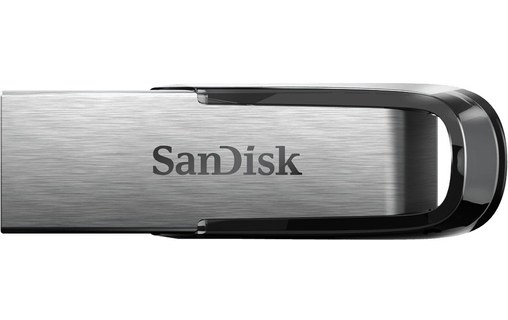 Clé USB SanDisk Ultra Flair 32 Go - Argent, Noir, Métal - USB 3.2