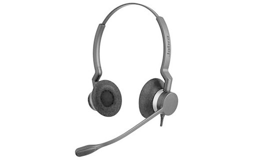 Micro-casque sans fil Jabra Biz 2300 QD Unify Duo, Noir - Bluetooth, USB