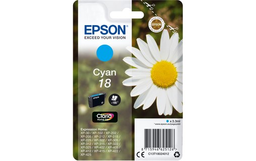 Epson encre Cyan 18 pour imprimante Expression Home