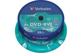 Verbatim DVD-RW Matt Silver 4.7Go DVD-RW 25pièce(s)