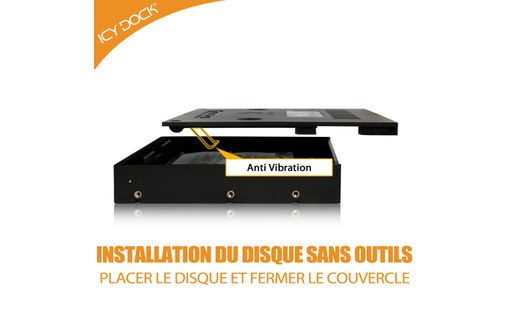 ICY DOCK MB882SP-1S-2B Boîtier convertisseur 3,5" SATA pour disque dur 2,5"/SSD