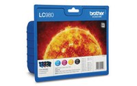 BROTHER Cartouche d encre LC980 noir et tricolore capacité standard noir: 300 p