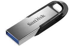 Clé USB SanDisk Ultra Flair 32 Go - Argent, Noir, Métal - USB 3.2