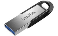 Clé USB SanDisk Ultra Flair 32 Go - Argent, Noir, Métal - USB 3.2
