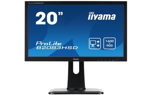iiyama ProLite B2083HSD-B1 LED display 49,5 cm (19.5) 1600 x 900 HD+ Noir
