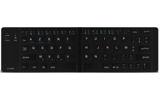 Novodio Travel Keyboard - Clavier AZERTY Bluetooth pliable iOS, Android, Mac, PC