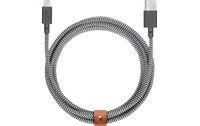 Native Union Belt Cable XL Zebra - Câble Lightning vers USB 3 m