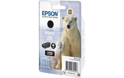 Epson 26 Noir - Ours Polaire - Cartouche d'encre pour Epson Expression Premium