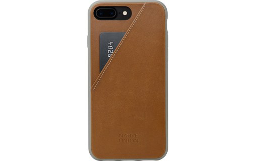 Native Union Clic Card Tan - Coque en cuir pour iPhone 7 Plus