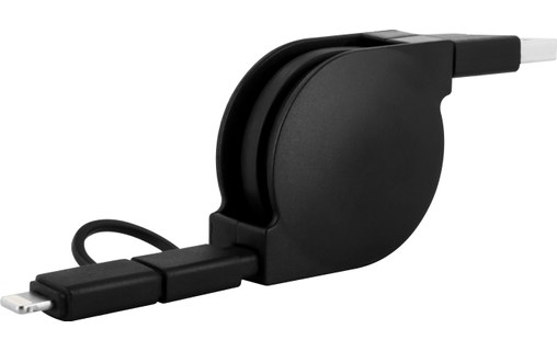Novodio Extend - Câble de charge/synchronisation rétractable Lightning/micro-USB