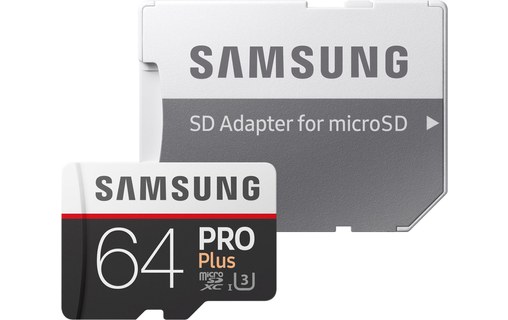 Samsung Micro-SDHC PRO Plus 64 Go + adaptateur SD