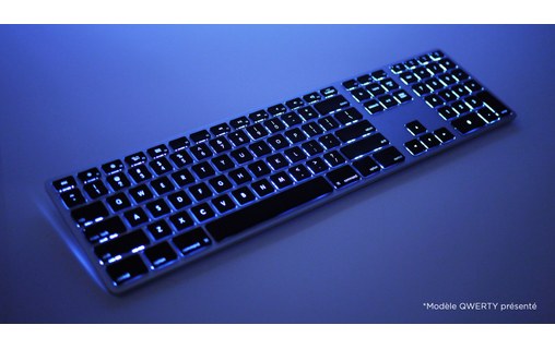 Matias Backlit Clavier AZERTY Bluetooth multi-connexion Mac/PC, iOS/Android