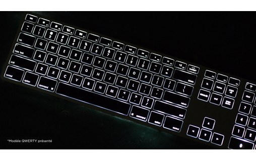 Matias Backlit Clavier AZERTY Bluetooth multi-connexion Mac/PC, iOS/Android