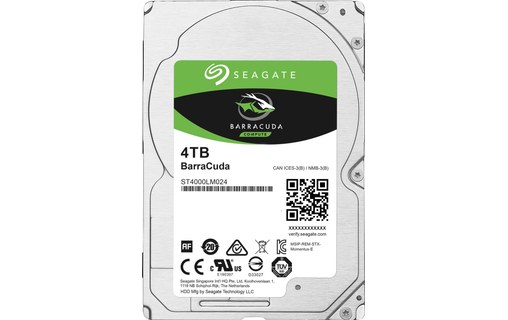 Seagate BarraCuda 4 To - Disque dur 2,5" 5400 tr/min - ST4000LM024