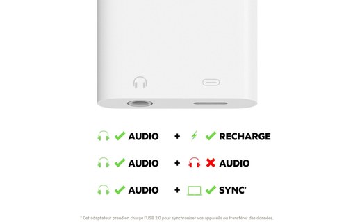 BELKIN Adaptateur 3,5 mm RockStar audio + recharge