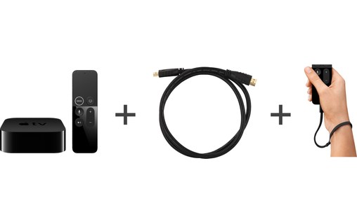 Apple TV 4K 32 Go + Câble HDMI 2.0 4K 2m + Apple Remote Loop