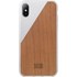 Native Union Clic Wooden White/Chestnut - Coque en bois pour iPhone X / XS