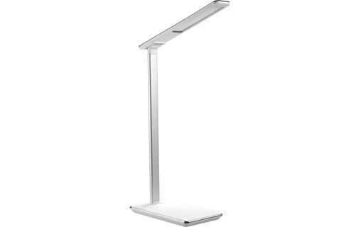 TableLight Blanc - Lampe de bureau LED avec chargeur induction Qi
