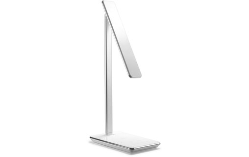 TableLight Blanc - Lampe de bureau LED avec chargeur induction Qi