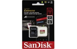 Carte microSDHC SanDisk Extreme 32 Go avec adaptateur SD, UHS-I, V30