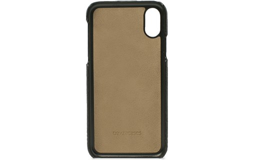 Beyzacases Iris Slot Noir - Coque en cuir pour iPhone X