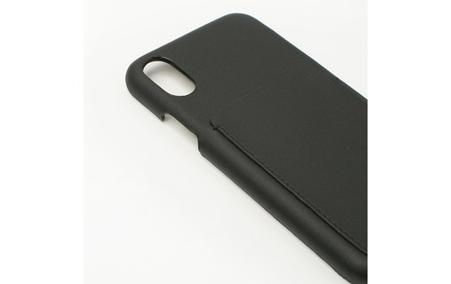 Beyzacases Iris Slot Noir - Coque en cuir pour iPhone X