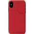 Beyzacases Iris Slot Rouge - Coque en cuir pour iPhone X
