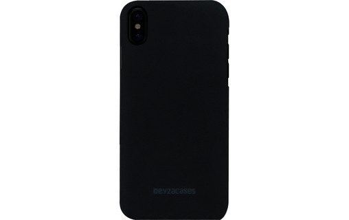 Beyzacases Pume Noir - Coque en cuir pour iPhone X