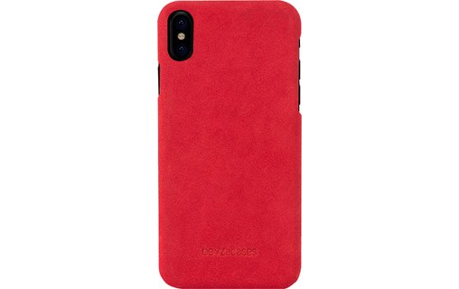 Beyzacases Pume Rouge - Coque en cuir pour iPhone X