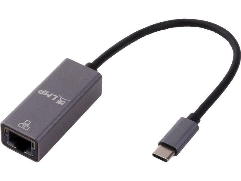 Adaptateur USB-C vers Ethernet, Design Compact - Gris Foncé