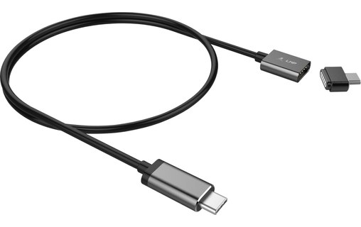 LMP Câble de charge magnétique USB-C vers USB-C 1,8 m gris sidéral