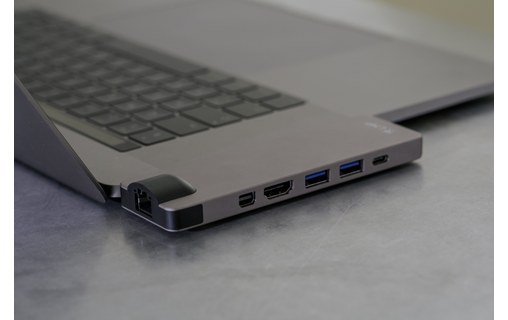 LMP USB-C Compact Dock 4K gris sidéral - Dock USB-C 8 ports