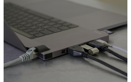 LMP USB-C Compact Dock 4K gris sidéral - Dock USB-C 8 ports