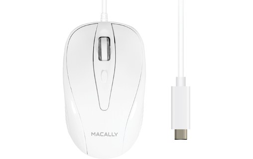Macally UCTURBO - Souris optique USB-C 3 boutons pour Mac/PC - Souris -  Macally