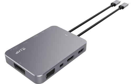 LMP USB-C Display Dock 4K gris sidéral - Dock USB-C 10 ports