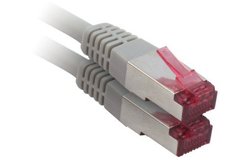 Câble Ethernet RJ45 (3 m) SSTP catégorie 6a double blindage gris