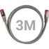 Câble Ethernet RJ45 (3 m) SSTP catégorie 6a double blindage gris