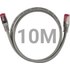 Câble Ethernet RJ45 (10 m) SSTP catégorie 6a double blindage gris