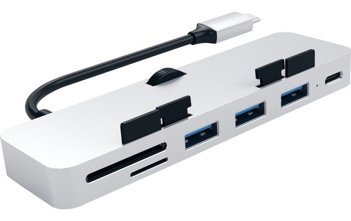Satechi Aluminium Type-C Clamp Hub Pro argent - Hub USB-C pour iMac / iMac Pro