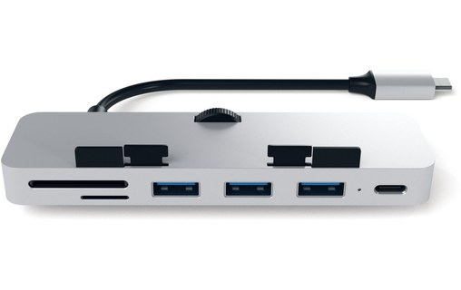 Satechi Aluminium Type-C Clamp Hub Pro argent - Hub USB-C pour iMac / iMac Pro