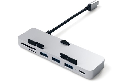 Satechi Aluminium Type-C Clamp Hub Pro argent - Hub USB-C pour iMac / iMac Pro