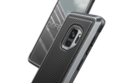 X-Doria Defense Lux Noir Carbone - Coque de protection pour Samsung Galaxy S9