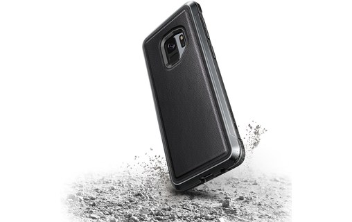 X-Doria Defense Lux Noir Cuir - Coque de protection pour Samsung Galaxy S9